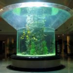 PMMA acuario de vidro medio cilindro perspex claro tanque de peixes