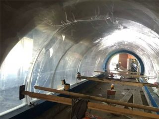 Proxecto acrílico de túnel de plástico de acuario grande personalizado
