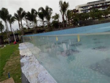 paneles personalizados de piscina de acrílico ao aire libre